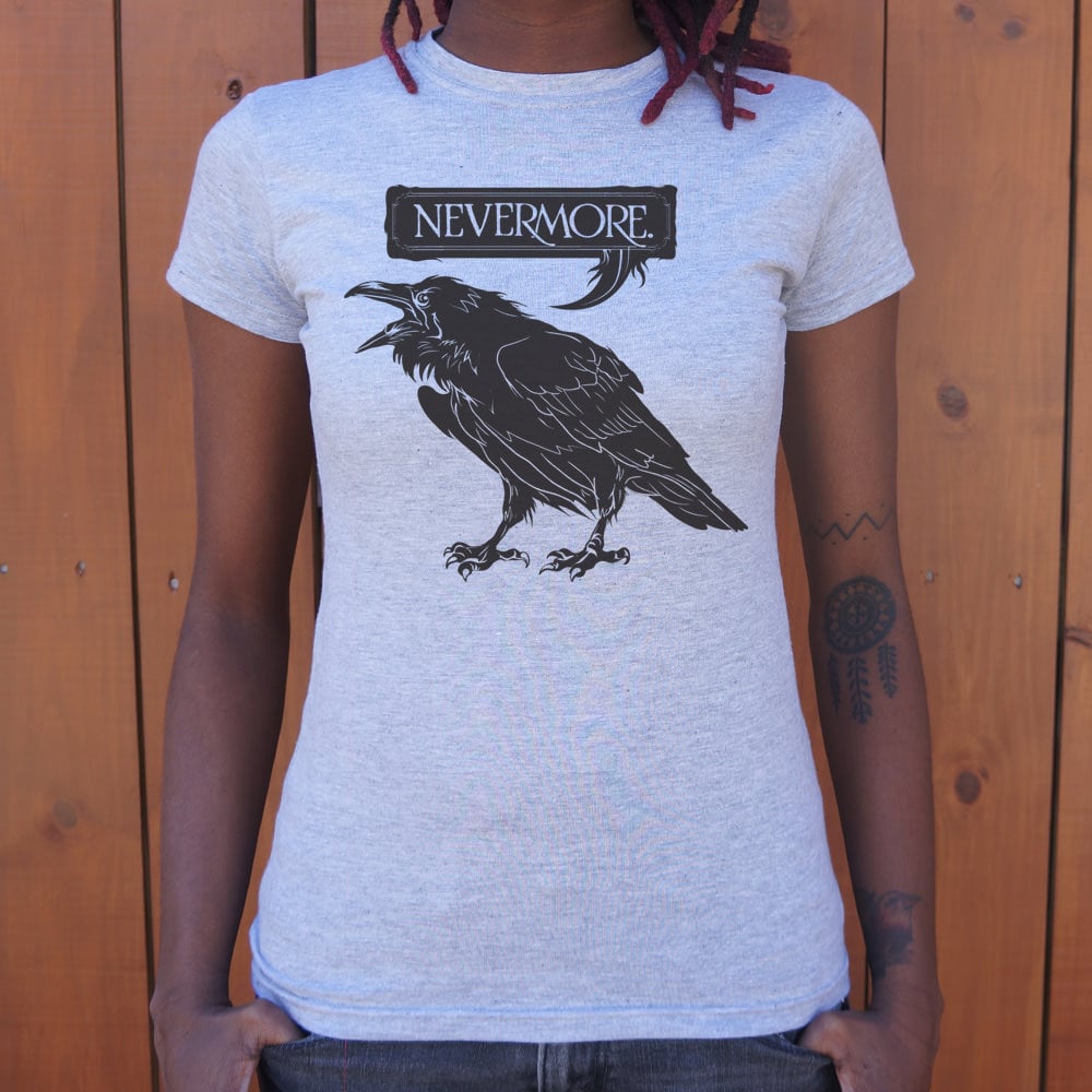 Nevermore Raven Quoting Edgar Allan Poe's Poem