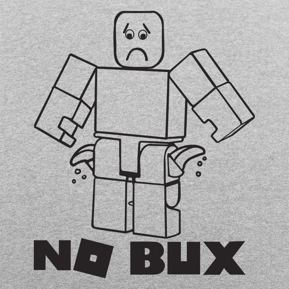 No Bux Broke Blocky Gamer Avatar With Empty Pockets