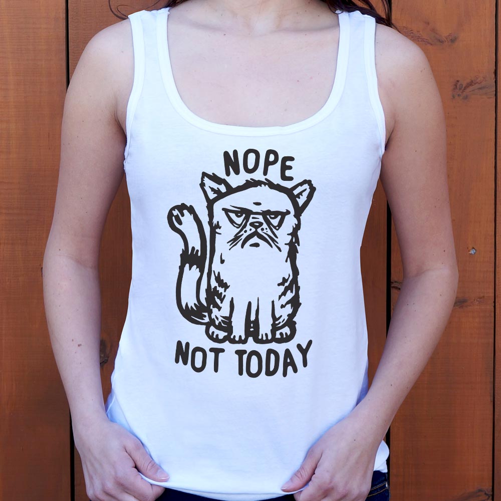 Nope Cat Not Today. Grumpy Cat Saying No