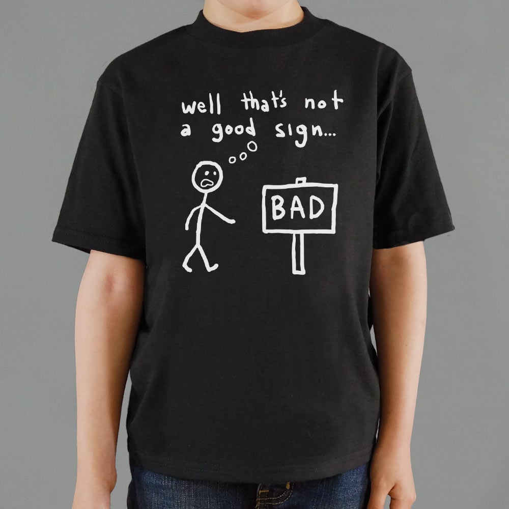 Not A Good Sign Stick Figure Sees Bad Sign