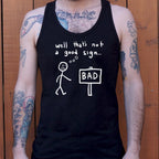 Not A Good Sign Stick Figure Sees Bad Sign
