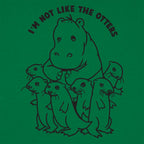 Not Like The Otters Hippo Surrounded by Otters