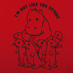 Not Like The Otters Hippo Surrounded by Otters