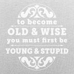 Old and Wise You Must First Be Young and Stupid