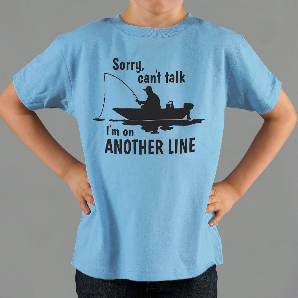 On Another Line Fisherman Fishing Boat Pun