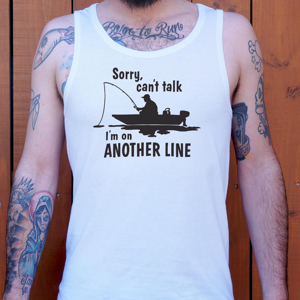 On Another Line Fisherman Fishing Boat Pun