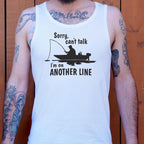 On Another Line Fisherman Fishing Boat Pun