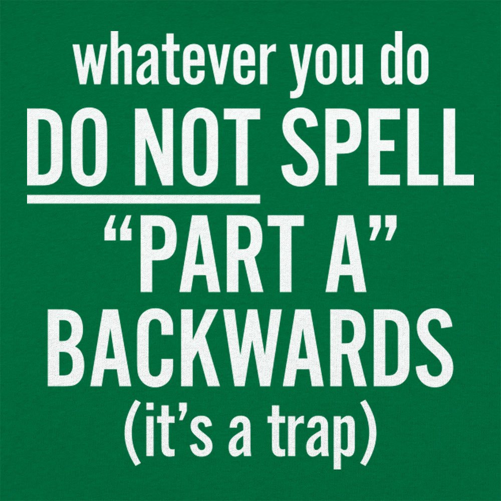 Part A Backwards Spelling Trap Joke