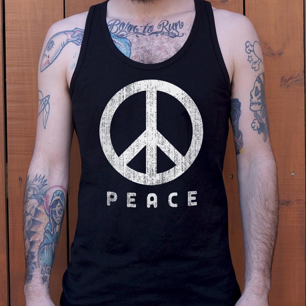 Peace Sign Vintage Distressed Peace Symbol