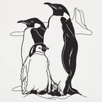Penguin Family Illustration