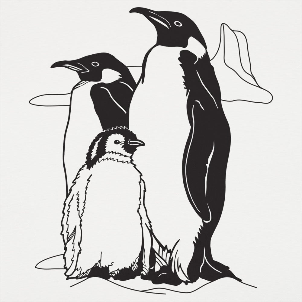 Penguin Family Illustration