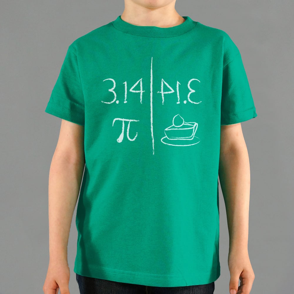 Pi Mirrors Pie 3.14 Symbol and Slice of Pie