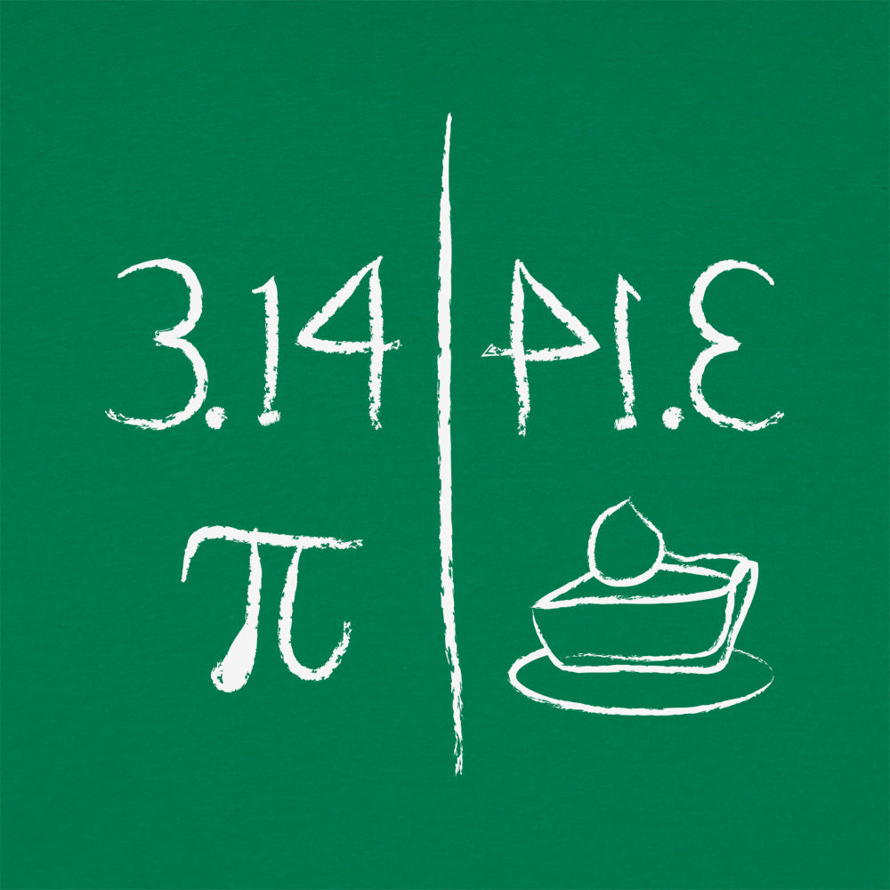 Pi Mirrors Pie 3.14 Symbol and Slice of Pie