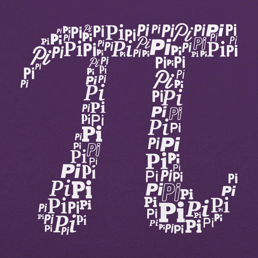 Pi Of Pi Symbol Made of the Word Pi