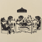 Poker Dogs Playing Cards Around the Table