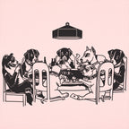 Poker Dogs Playing Cards Around the Table