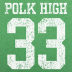 Polk High Panthers Number 33 Football Jersey Design