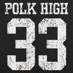 Polk High Panthers Number 33 Football Jersey Design