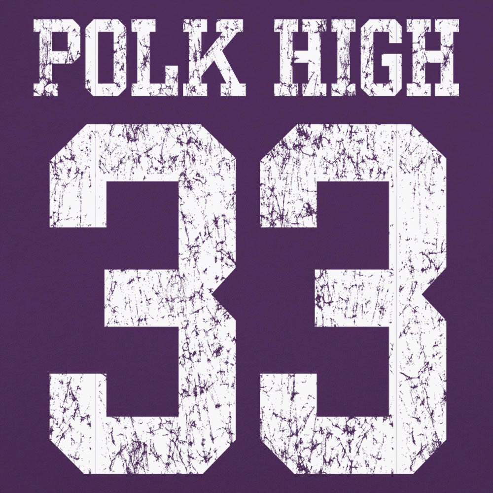 Polk High Panthers Number 33 Football Jersey Design