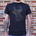 Polygon Rudolph Geometric Glowing Nose Reindeer