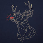 Polygon Rudolph Geometric Glowing Nose Reindeer