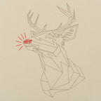 Polygon Rudolph Geometric Glowing Nose Reindeer