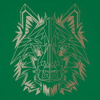 Polygon Wolf Geometric Gold Wolf Head Design