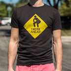 Twerk Ahead Yellow Road Sign Twerking Graphic