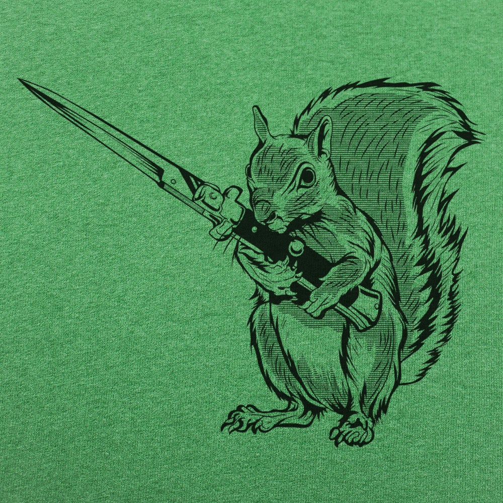 Protect Your Nuts Squirrel with Knife