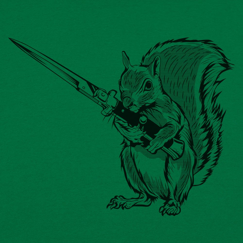 Protect Your Nuts Squirrel with Knife