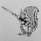 Protect Your Nuts Squirrel with Knife