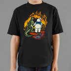 A Puft Zilla Moment Giant Marshmallow and Lizard Monsters Full Color