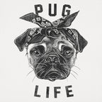 Pug Life Gangster Pug Dog with Bandana