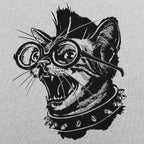 Punk Cat with Spiked Collar and Glasses