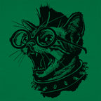 Punk Cat with Spiked Collar and Glasses