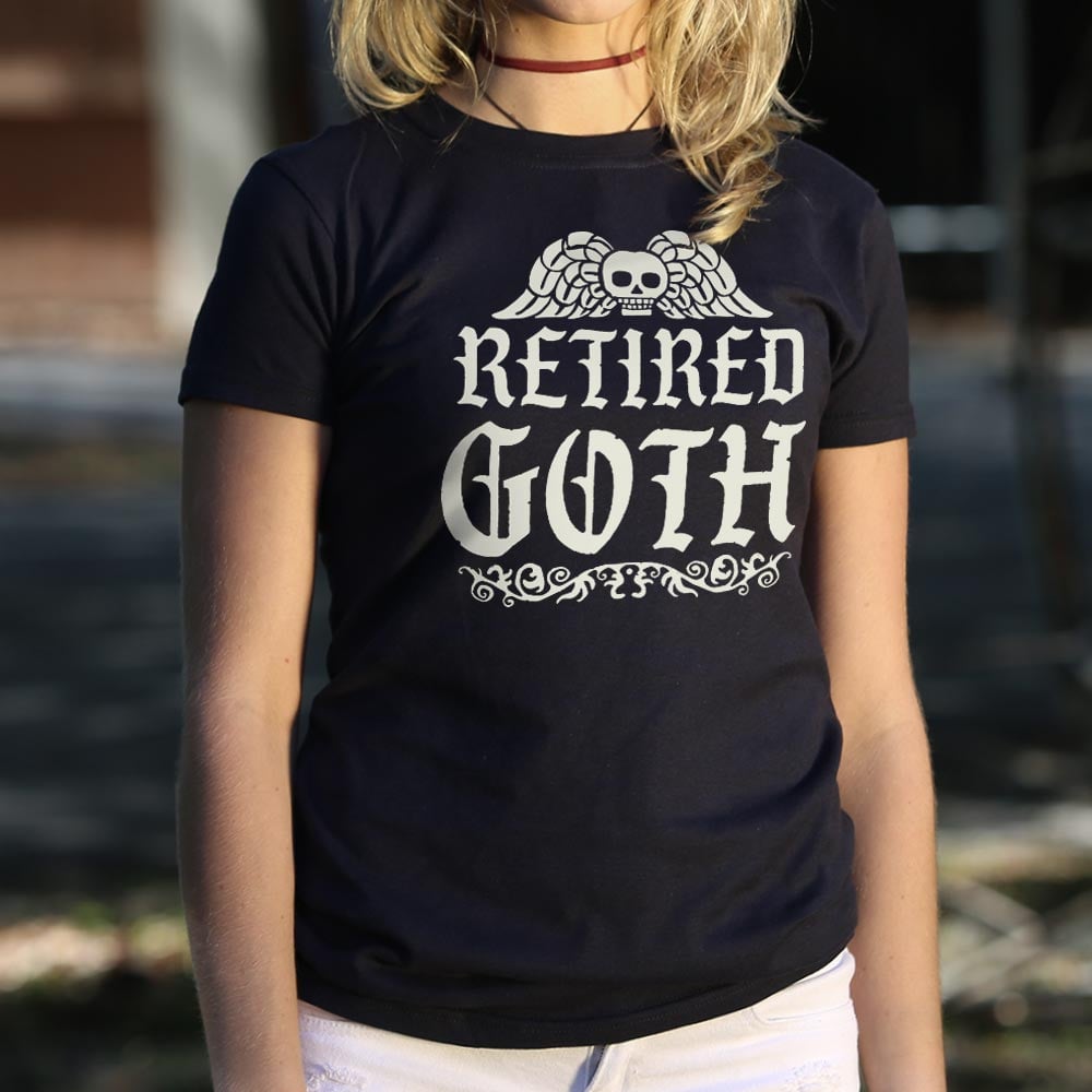 Retired Goth Winged Skull Design