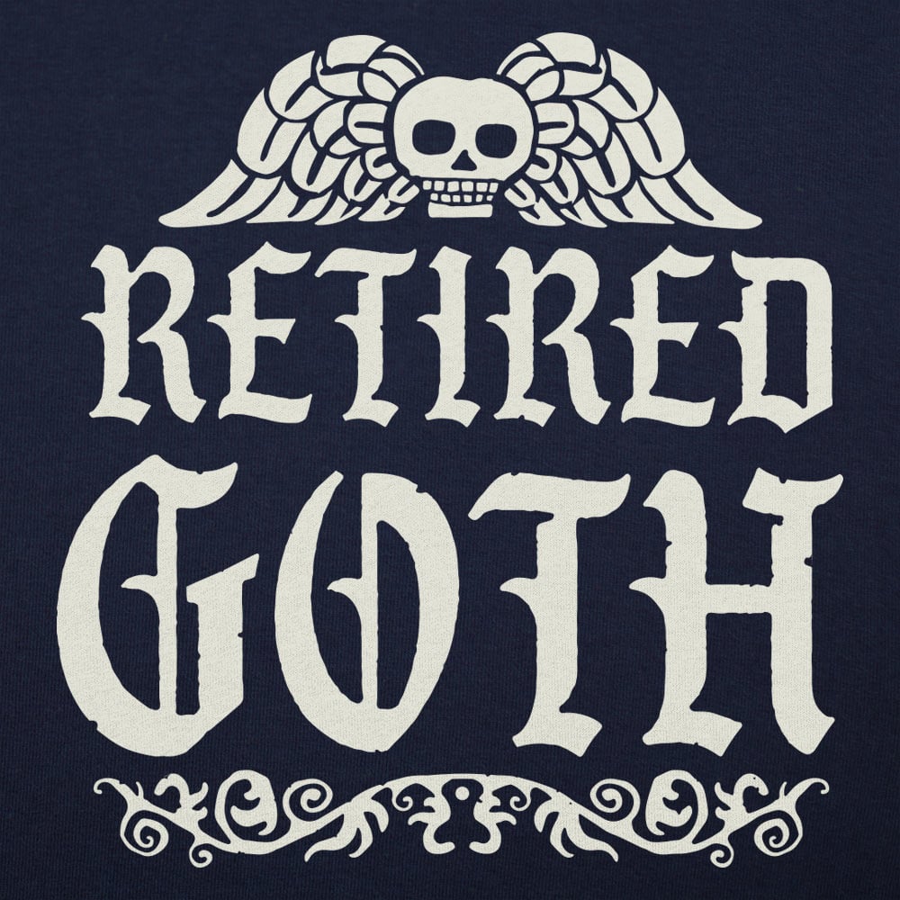 Retired Goth Winged Skull Design