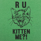 R U Kitten Me Wild Eyed Hissing Cat Face Pun