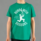 Runs With Scissors Stick Figure Warning Sign