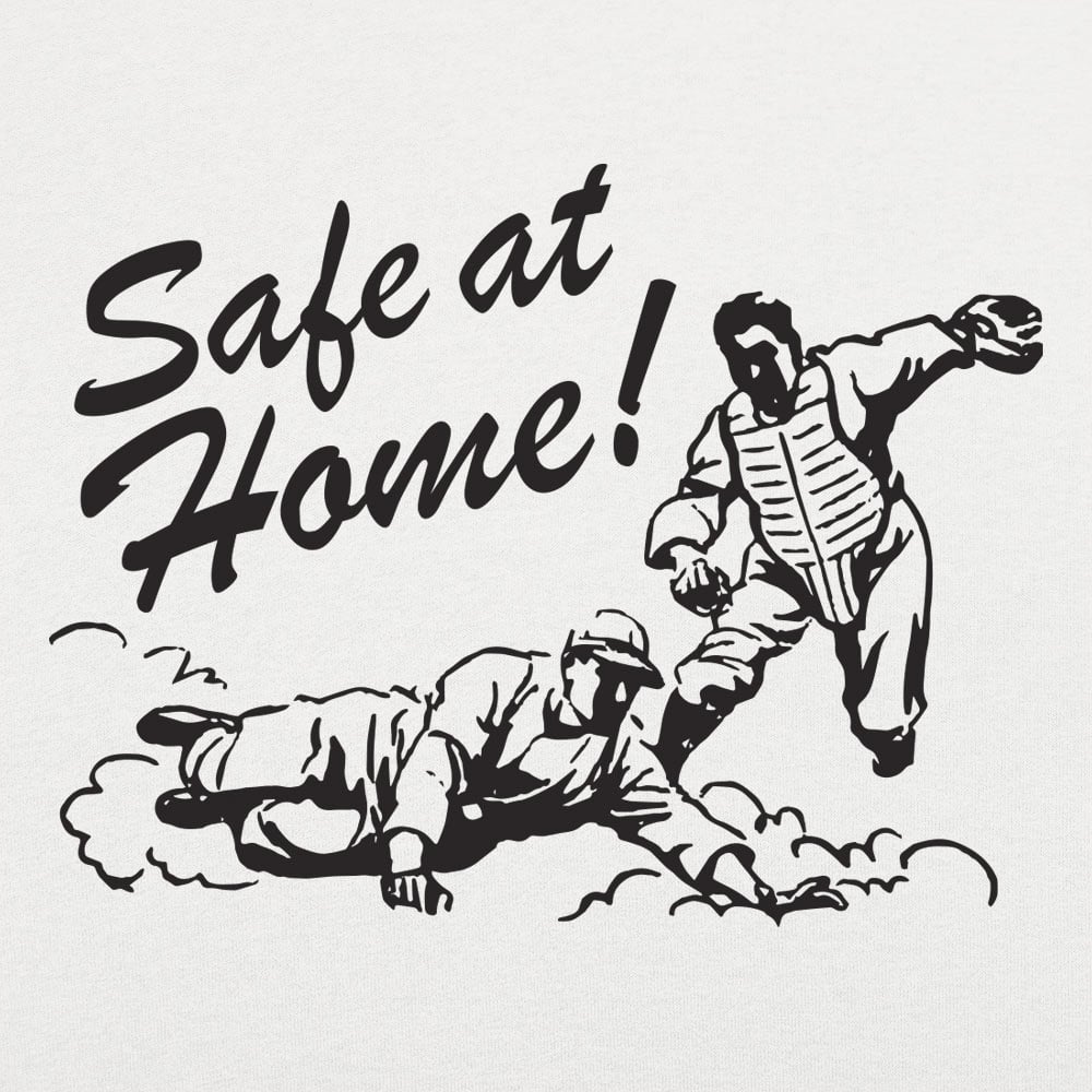 Safe at Home Baseball Player Sliding