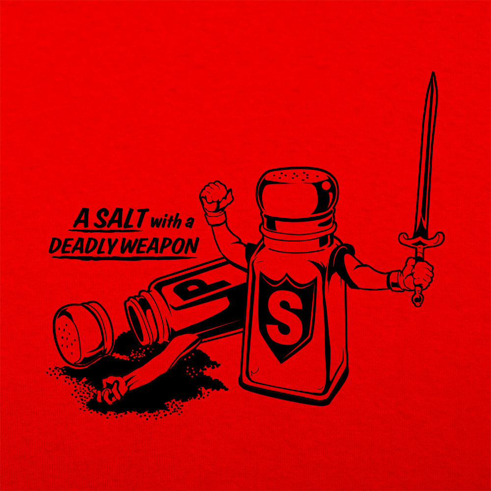 A Salt With a Deadly Weapon. Salt Shaker Wielding a Sword