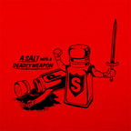 A Salt With a Deadly Weapon. Salt Shaker Wielding a Sword