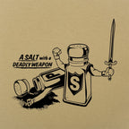 A Salt With a Deadly Weapon. Salt Shaker Wielding a Sword