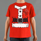 Santa Costume with Belt and Candy Cane Bow
