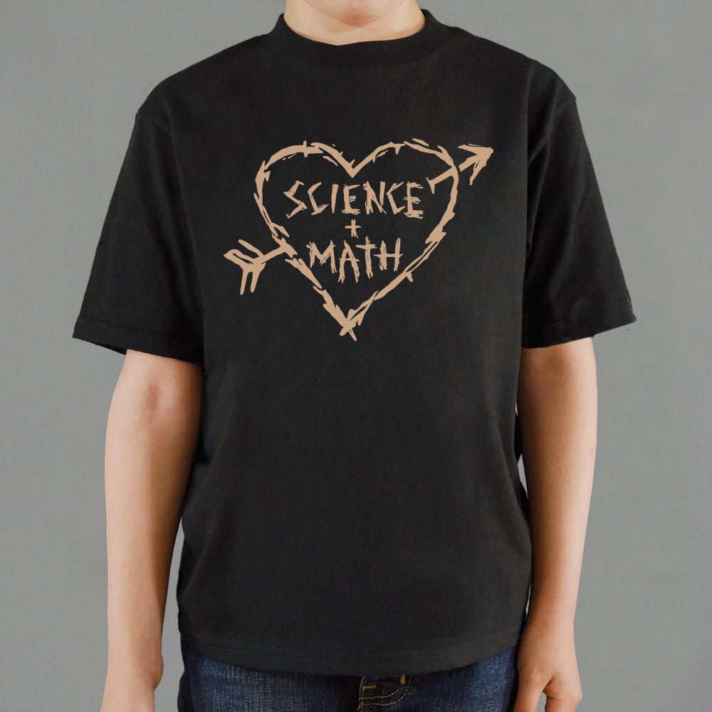Science Loves Math Carved Heart with Arrow