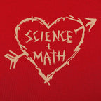Science Loves Math Carved Heart with Arrow