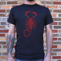 Scorpion - Red Scorpion Silhouette Design