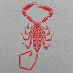 Scorpion - Red Scorpion Silhouette Design