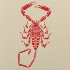 Scorpion - Red Scorpion Silhouette Design