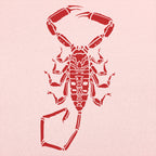 Scorpion - Red Scorpion Silhouette Design
